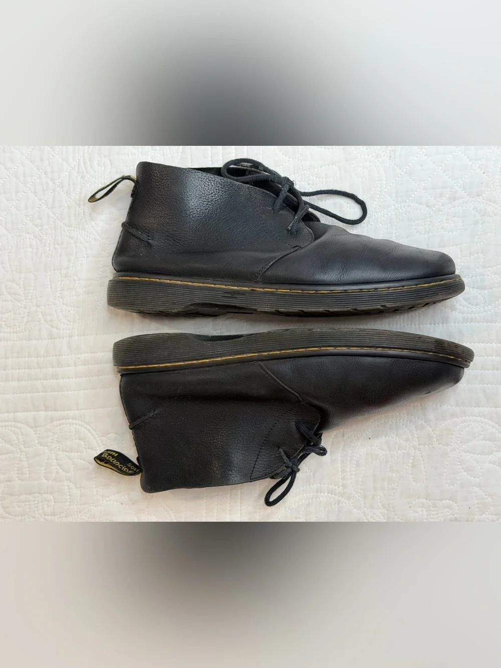 Dr. Martens Ember Black Leather Chukka Ankle Boots Shoes Lace Up Men's Size 11